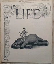 August 11, 1904 Life Magazine Teddy Roosevelt Killed GOP Elephant Cover Wm B Ker