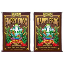 FoxFarm Happy Frog Potting Soil Mix with Mycorrhizal Fungi, 2cu ft (Pack of 2)