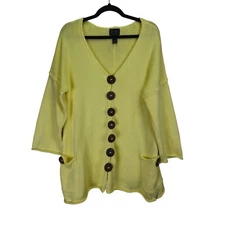 Pure Handknit Anthropologie Womens Button Cardigan Sweater XS/S Artsy Bohemian