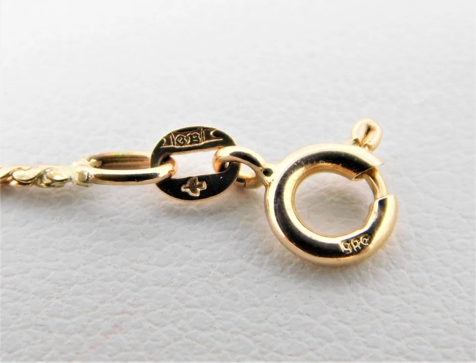 Gargantilla colgante de diamantes lágrima abierta de oro múltiple de 13-14 kt 15 3/4" B4255 Foto 4 de 4