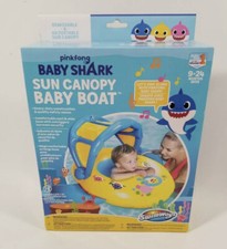 Pinkfong Baby Shark Sun Canopy Baby Boat Swim always 9-24 Months NEW