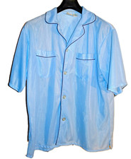 Vintage Haband Baby Blue Polyester Shirt L