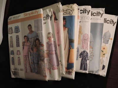  Sleep Wear Patterns for the whole family, Group 2 size listed - you pick