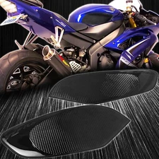 Tank Side Knee Stomp Protector Guard Pad 2008-16 For YZFR6 R6 Perforated Black