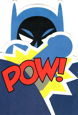Jonny Javelin Biglietto Auguri 6 Anni Batman - Con Lamina Argentata E Glitter - 13,3x18,4 Cm