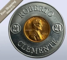 1972 Roberto Clemente OFFICIALLY LICENSED Penny Ball Marker Golf MLB - NEW ITEM!