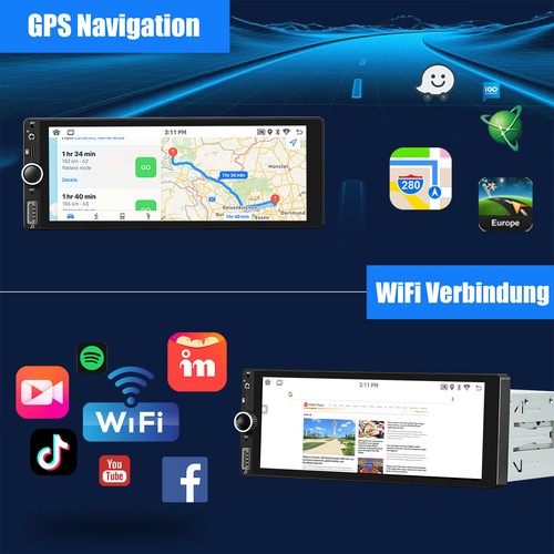 6.86" Android 14 4+64G Carplay Autoradio 1DIN GPS NAV Wifi Bluetooth RDS DAB KAM - Bild 8 von 14