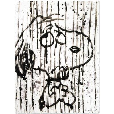 Tom Everhart Hand signierte Lithografie  Dancing In The Rain  Snoopy Hund