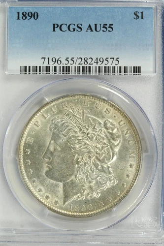 1890 Morgan Dollar : PCGS AU55