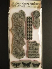 Tim Holtz Visual Artistry Cling Stamp BOUNDLESS FLIGHT