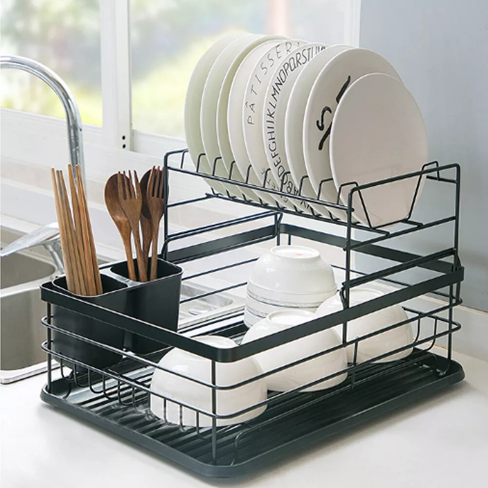 Large Stainless Steel Dish Rack (Black) – Brian&Dany