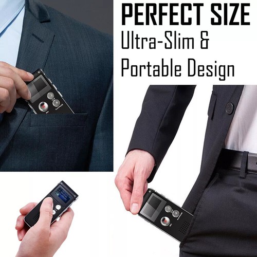 Digital Voice Recorder Dictaphone Audio Sound Recorder Mini Small Spy Lecture - Picture 6 of 14