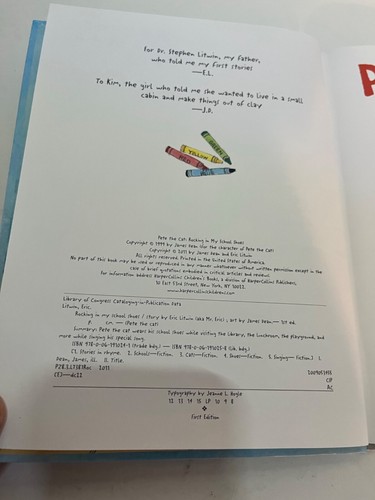 Pete the Cat: Rocking in My School Shoes by Eric Litwin 2011 Hardcover AR BOOK - Picture 7 of 11