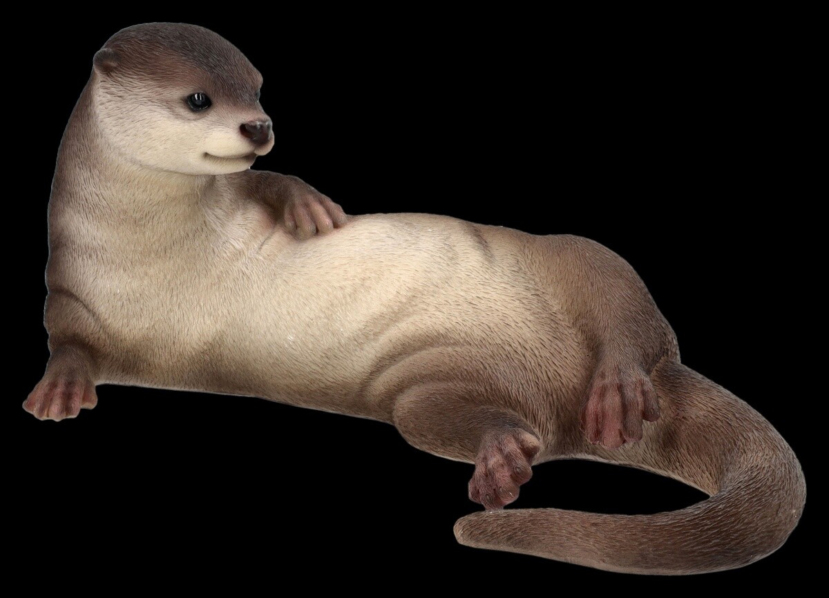Garden Figure Otter - Lying Otter - HotAnt Animal Figure Decoration Pond - 29.5