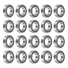 20Pcs 6902-RS Deep Groove Bearing, 15x28x7mm Rubber Double Sealed Bearing