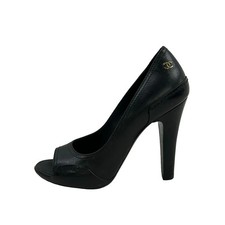 CHANEL G29862 Black Leather Women's Pumps