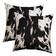Kids Cow Fur Throw Pillow Covers 24"x24" 24" x 24" Pack of 2 Multi 0526 03