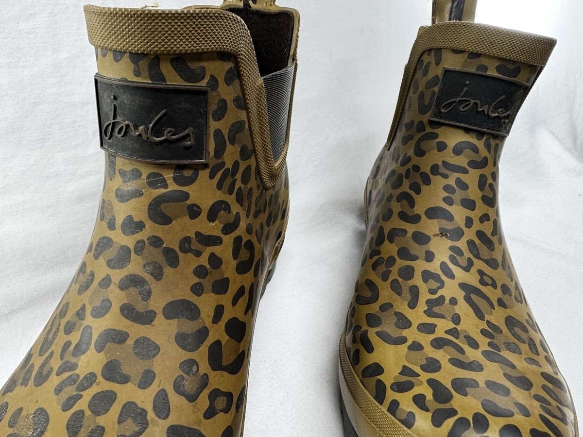 Leopard Print Joules Ankle Wellies Size Joules Women's Wellibob