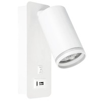 Led Wandleuchte Usb C Leselampe Weiß GU10 Schalter Spot Drehbar Acryl Masterled