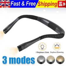 Handsfree LED Flexible Light USB Rechargeable Over Neck Book Reading Lamp Torch