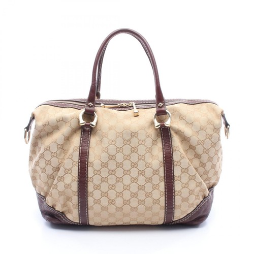 GUCCI 189892 GG Canvas Leather Women's Handbag #PB15749