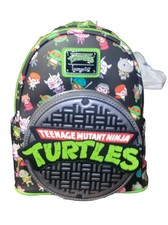 Loungefly Teenage Mutant Ninja Turtles TMNT Sewer Cap Mini Backpack wallet NEW