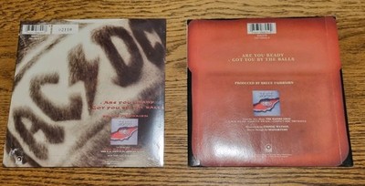 AC / DC ARE YOU  READY / GOT YOU BY THE BALLS 1990 MINT Satchel & patch issues