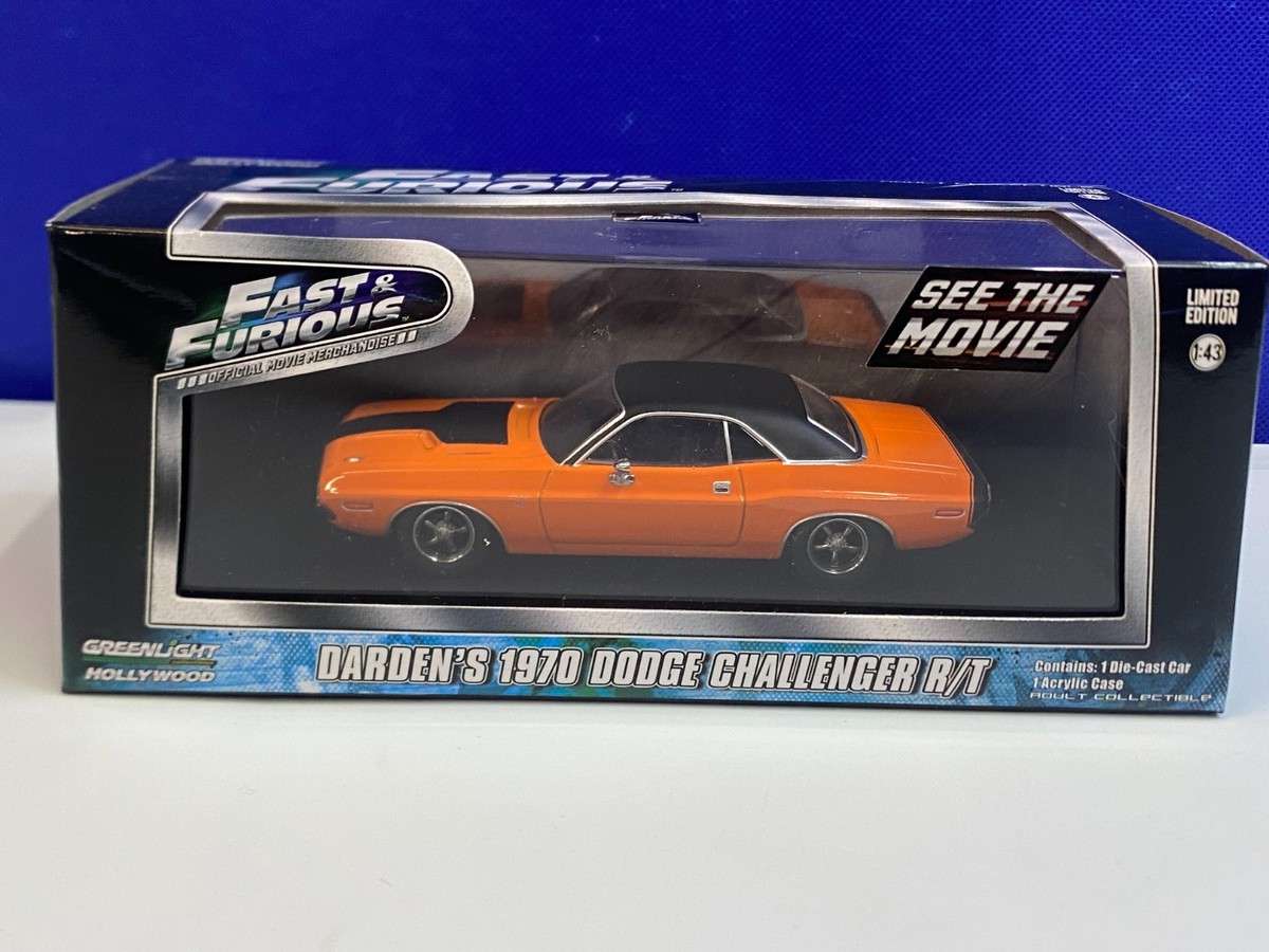 グリーンライト1/43 1970 Dodge Challenger R/T GREENLIGHT 1/43 SCALE FAST & FURIOUS DARDENS 1970 DODGE CHALLENGER
