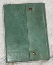 Urban Outfitters Leather Forest Green Notebook Lined Journal Distressed Cover