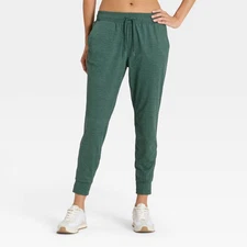 Women's Soft Stretch Jogger Pants - All In Motion Heathered Dark Green