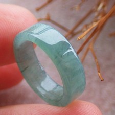 Video Certified Icy Green Natural A JADE Jadeite Rectangle RING USA. 3    725582