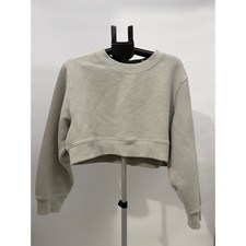 Varley x Barry Collab Women's Ribbed Cropped Sweatshirt Sage Green Size Medium M