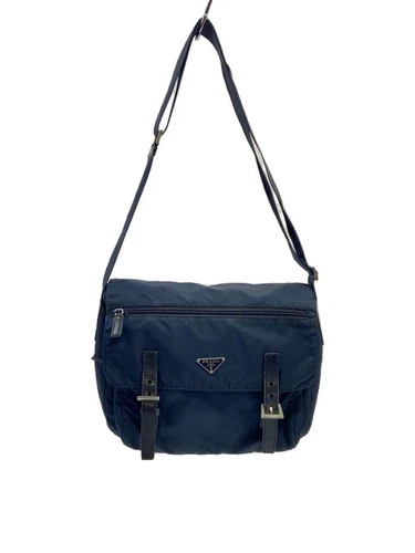 Sac bandoulière PRADA nylon bleu marine BT6671 occasion