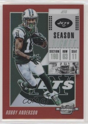 2018 Panini Contenders Optic Red Prizm 8/199 Robby Anderson #27 pe8