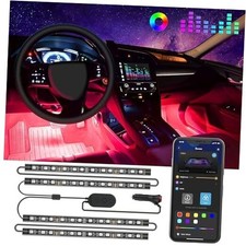Car LED Lights, Smart Car Interior Lights with App Control, RGB Lights with