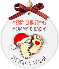 Baby First Christmas Ornament 2025, Expecting Baby Ornament 2026, New Mommy ...