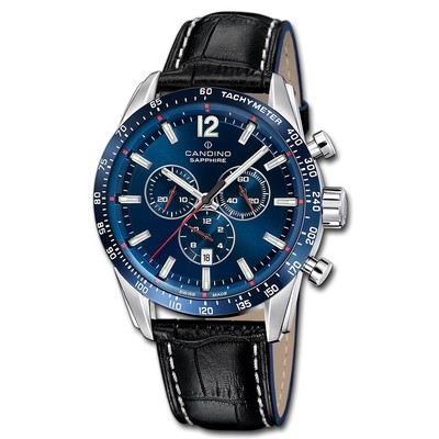 Candino Herrenuhr Leder schwarz Candino Sport Armbanduhr UC4758/2