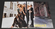 1999 Print Ad Sexy Fashion Long Legs Lady Heels Blonde Versace Smooth Dress ATP