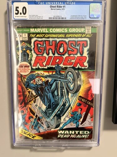 Ghost Rider #1 (1973) CGC 5.0 Universal Grade OW/W Pages