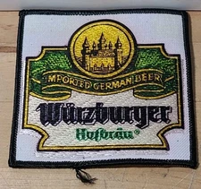 Vintage Wurzburger Hofbrau Brewing German Beer Patch New Unused NOS        (K5)