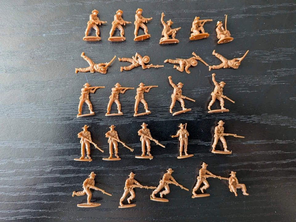 LOT FIGURINES SOLDATS 2EME GUERRE MONDIALE - INFANTERIE AUSTRALIENNE X 25 PIECES - Photo 1/1