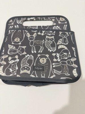 Thirty-One Double Duty Caddy Folding Organizer Tote W/ Owls, Bears, Deer, Foxes
