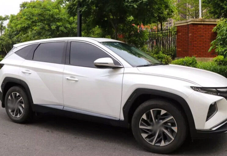 For Hyundai Tucson 22-2024 Carbon Fiber Style Door Body Side Molding Cover Trim - Image 4 of 4