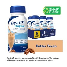 Ensure Original Meal Replacement Nutrition Shake Butter Pecan 8 Fl Oz 6 Count