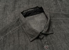 Men Officine Borderline Shirt Grey Linen 40 /L/
