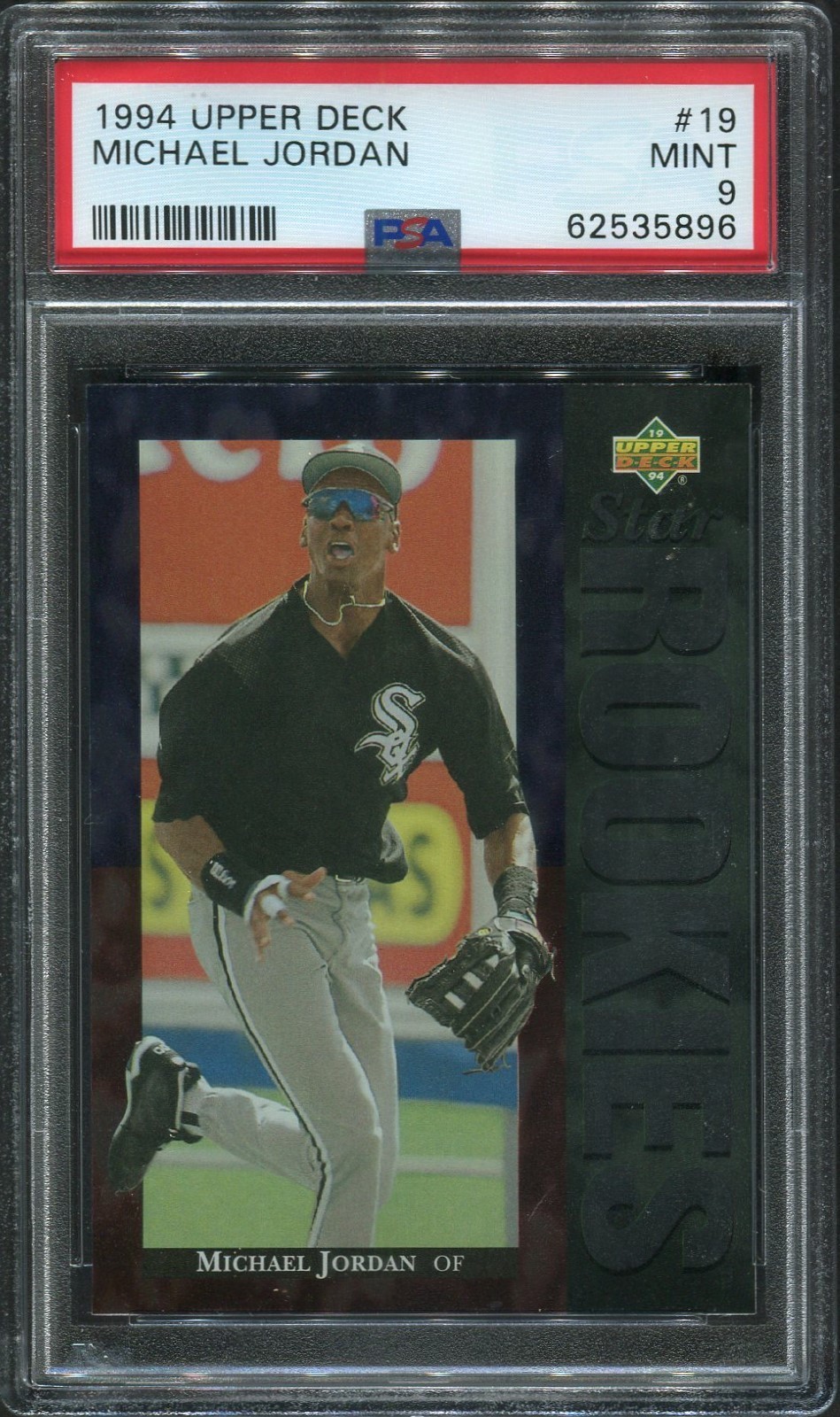 1994 Upper Deck Michael Jordan PSA 9 Mint Star Rookie #19 Chicago GOAT view 1