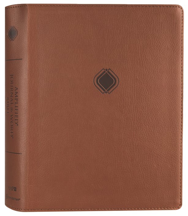 Amplified Journaling Bible in Rich Brown Leather