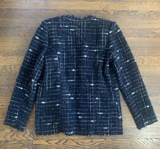 IRO wool alpaca blend raw edge tweed blazer Womens sz 40