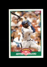 Jeffrey Leonard - 1989 Score Baseball #7T - Seattle Mariners + FAST FREE Ship
