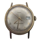 Vintage 1971 Timex Gold Tone Date Watch - Runs & Keeps Time - Great Britain Case